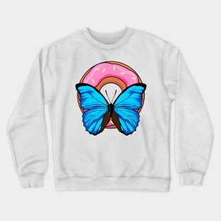 Butterfly with Donut Crewneck Sweatshirt